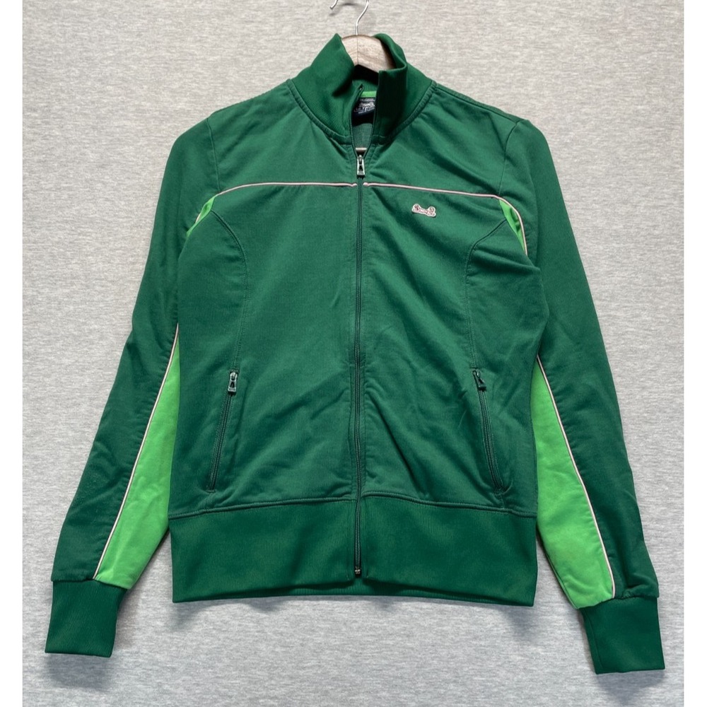 Vintage Le Tigre Track Jacket Womens Large Forest Green Classic Fit Full Zip
